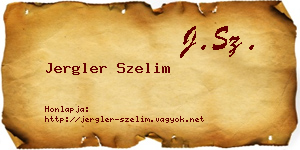 Jergler Szelim névjegykártya