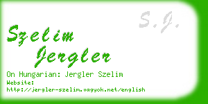 szelim jergler business card